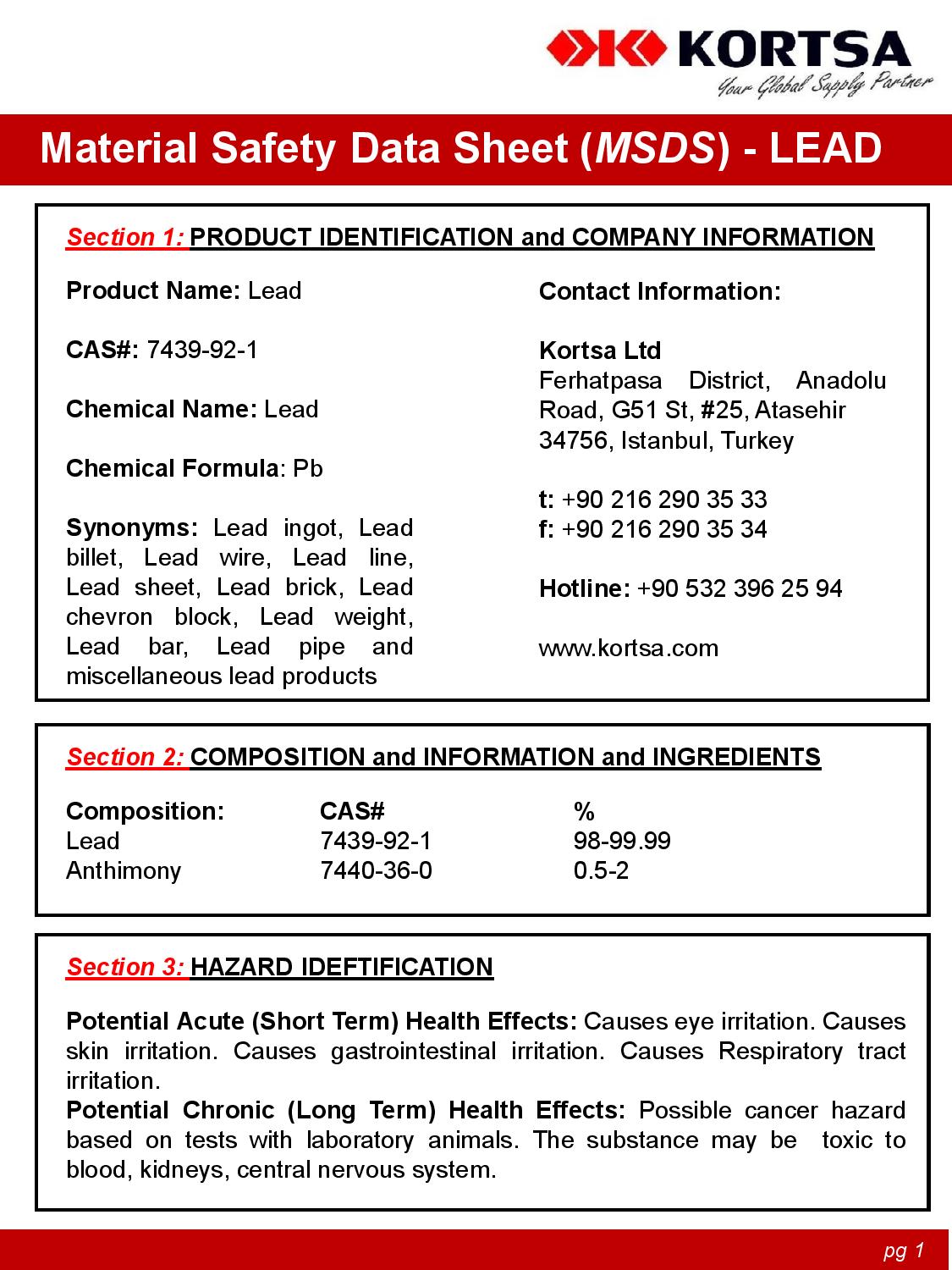 Material Safety Data Sheet image1